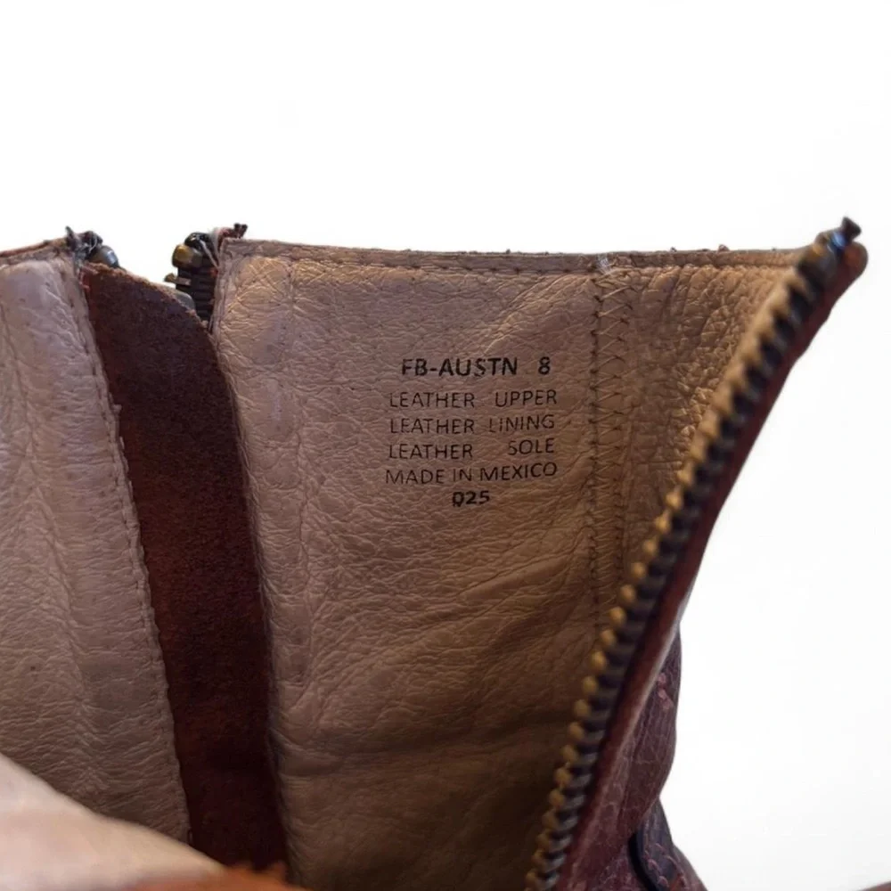 Freebird Dark Brown Leather Ankle Boots - Picture 4 of 5